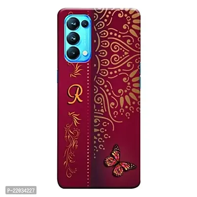 Dugvio? Printed Designer Matt Finish Hard Back Cover Case for Oppo Reno 5 Pro/Oppo Reno 5 Pro (5G) - R Name Alphabet