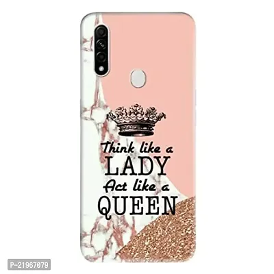 Dugvio? Poly Carbonate Back Cover Case for Oppo A31 - Think Like a Lady Quotes