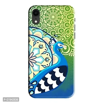 Dugvio? Polycarbonate Printed Hard Back Case Cover for iPhone XR (Peacock Feather)