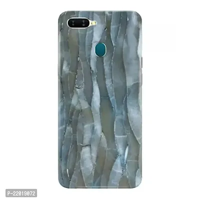 Dugvio? Printed Designer Hard Back Case Cover for Oppo F9 (Grey Marble Effect)