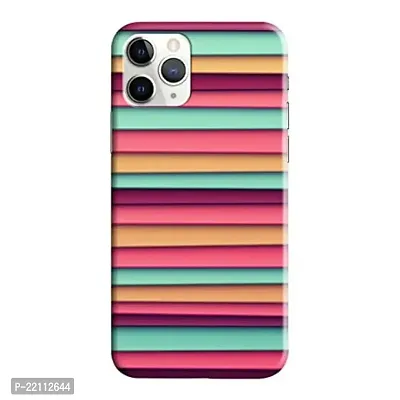 Dugvio? Printed Hard Back Case Cover Compatible for Apple iPhone 11 - Multi Color Line (Multicolor)-thumb0