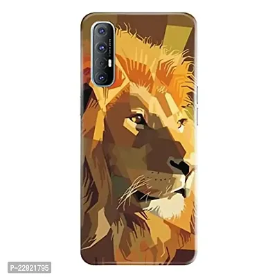 Dugvio? Printed Designer Hard Back Case Cover for Oppo Reno 3 Pro (Lion face Art)