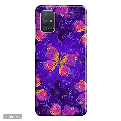 Dugvio? Polycarbonate Printed Hard Back Case Cover for Samsung Galaxy A71 / Samsung A71 (Purple Butterfly)