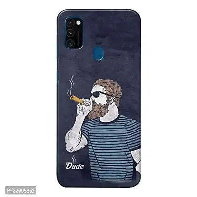 Dugvio? Printed Matt Finish Hard Back Case Cover for Samsung Galaxy M21 2021 / Samsung M21 / Samsung M30S (Smoking Man Dude Style)
