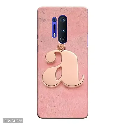 Dugvio? Polycarbonate Printed Hard Back Case Cover for Oneplus 8 Pro (A Name Alphabet)