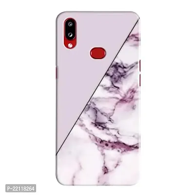 Dugvio? Printed Hard Back Case Cover Compatible for Samsung Galaxy A10S / Samsung Galaxy M01S - Pink and Grey Marble Effect (Multicolor)-thumb0