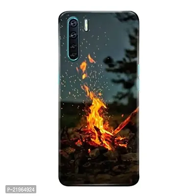 Dugvio? Poly Carbonate Back Cover Case for Oppo F15 - Fire, Travelling