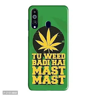 Dugvio? Polycarbonate Printed Hard Back Case Cover for Samsung Galaxy A60 / Samsung A60 / SM-A606F/DS (Weed Flower)-thumb0