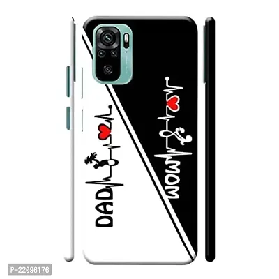 Dugvio? Printed Matt Finish Back Case Cover for Xiaomi Redmi Note 10S / Redmi Note 10 (Mom  Dad, Maa and Paa, Mother  Father)