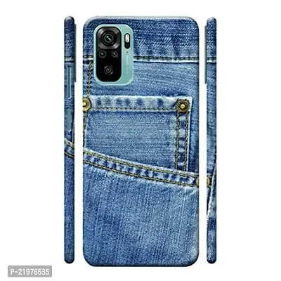Dugvio? Printed Designer Matt Finish Hard Back Cover Case for Xiaomi Redmi Note 10 / Redmi Note 10S - Blue Pocket Jeans