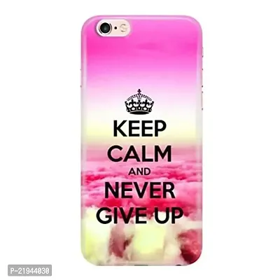 Dugvio? Polycarbonate Printed Hard Back Case Cover for iPhone 6 / iPhone 6S (Keep Calm and Never give up)
