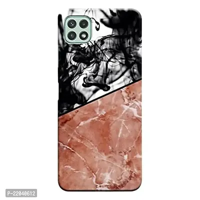 Dugvio? Printed Designer Back Cover Case for Samsung Galaxy A22 (5G) - Smoke Effect with Marble