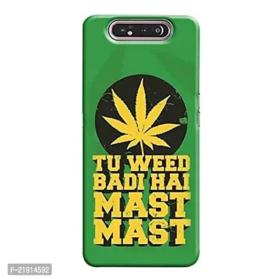 Dugvio? Polycarbonate Printed Hard Back Case Cover for Samsung Galaxy A80 / Samsung A90 (Weed Flower)-thumb0