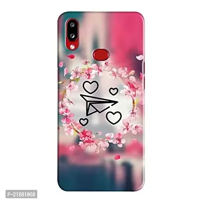 Dugvio Polycarbonate Printed Colorful Pink Heart Dil Designer Hard Back Case Cover for Samsung Galaxy A10S / Samsung A10S / SM-A107F/DS (Multicolor)