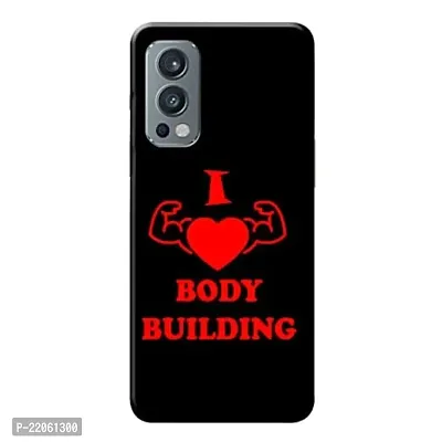 Dugvio? Printed Designer Matt Finish Hard Back Cover Case for OnePlus Nord 2 (5G) - I Love Body Building-thumb0