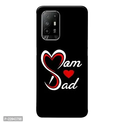 Dugvio? Printed Mom and Dad, Mummy Papa Designer Hard Back Case Cover for Oppo F19 Pro + 5G (Multicolor)