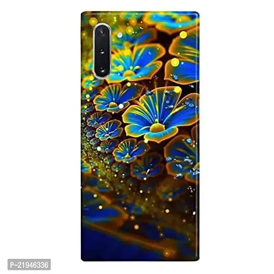 Dugvio? Polycarbonate Printed Hard Back Case Cover for Samsung Galaxy Note 10 / Samsung Note 10 (Floral Art, Purple Floral)