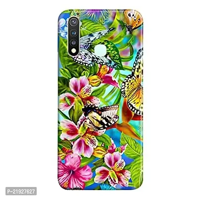 Dugvio? Polycarbonate Printed Hard Back Case Cover for Vivo U3 / Vivo 1915 / Vivo Y19 (Butterfly Painting)