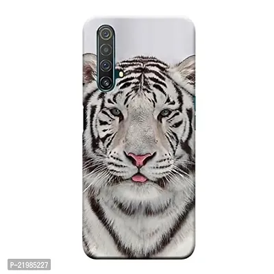 Dugvio? Printed Designer Back Cover Case for Realme X3 / Realme X3 Super Zoom - White Tiger Face