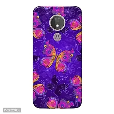 Dugvio? Printed Designer Hard Back Case Cover for Motorola Moto G7 Power (Purple Butterfly)