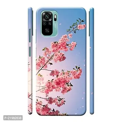 Dugvio? Printed Designer Matt Finish Hard Back Cover Case for Xiaomi Redmi Note 10 / Redmi Note 10S - Sky with Pink Floral