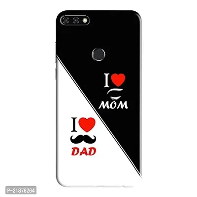 Dugvio? Polycarbonate Printed Colorful Mom  Dad, Mom and Dad, Daddy  Mom Designer Hard Back Case Cover for Huawei Honor 7A / Honor 7A (Multicolor)-thumb0