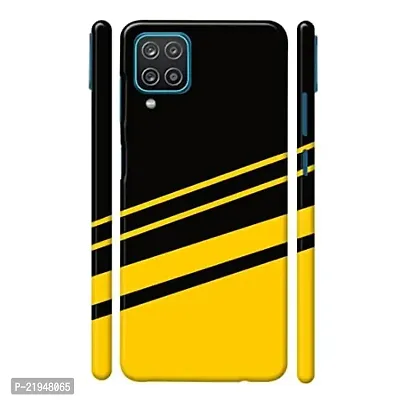 Dugvio? Polycarbonate Printed Hard Back Case Cover for Samsung Galaxy M12 / Samsung M12 (Yellow and Black Texture)