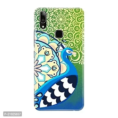 Dugvio? Polycarbonate Printed Hard Back Case Cover for Vivo Y95 (Peacock Feather)-thumb0