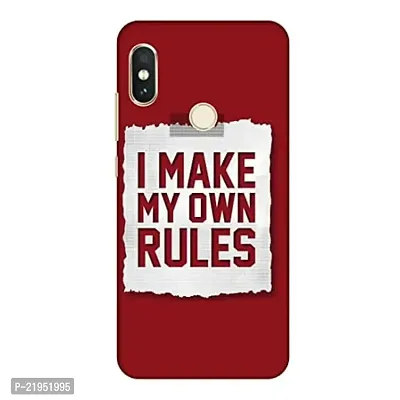 Dugvio? Polycarbonate Printed Hard Back Case Cover for Xiaomi Redmi Note 6 Pro (I Make My Own Rules)