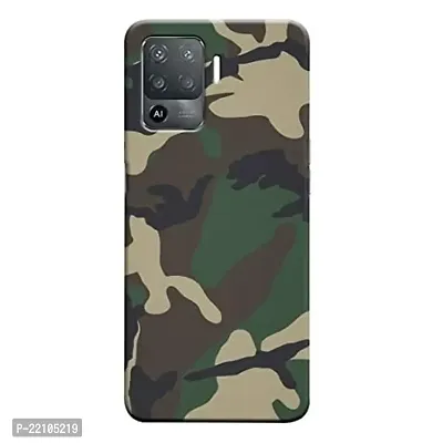 Dugvio? Printed Hard Back Cover Case for Oppo F19 Pro/Oppo F19 Pro (4G) - Army Camoflage