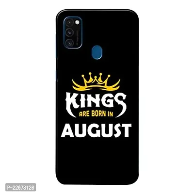 Dugvio? Printed Designer Matt Finish Hard Back Cover Case for Samsung Galaxy M21 2021 / Samsung M21 / Samsung M30S - Kings are Born in August