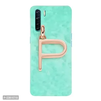 Dugvio? Printed Designer Hard Back Case Cover for Oppo F15 (P Name Alphabet)-thumb0