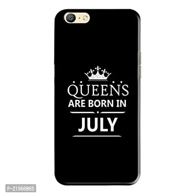 Dugvio? Poly Carbonate Back Cover Case for Oppo A57 - Queens are Born in July