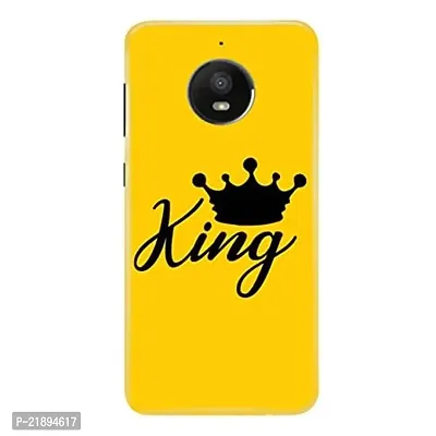 Dugvio Polycarbonate Printed Colorful King Crown with Yellow Base Designer Back Case Cover for Motorola Moto E4 Plus/Moto E4 Plus (Multicolor)