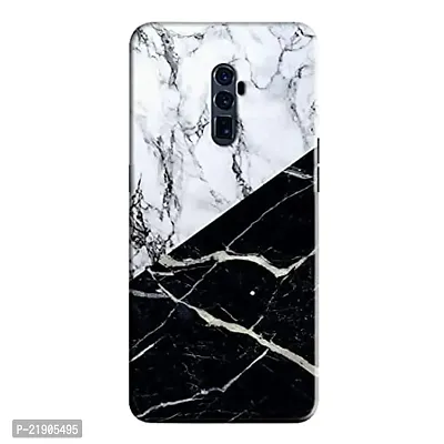 Dugvio? Polycarbonate Printed Colorful White and Black Marble Effect Designer Hard Back Case Cover for Oppo Reno X (Multicolor)