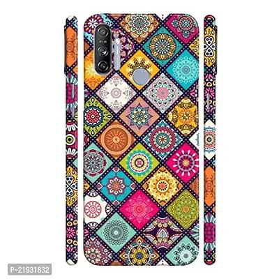 Dugvio? Polycarbonate Printed Hard Back Case Cover for Realme Narzo 20A / Narzo 10A (Rangoli Art Design)