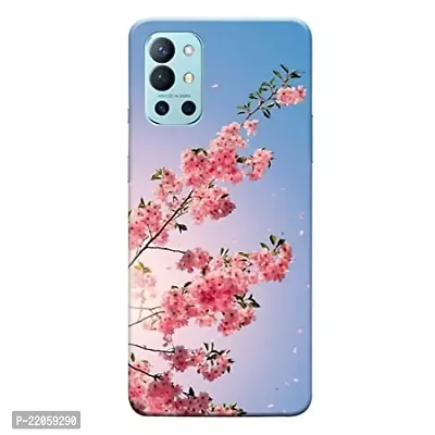 Dugvio? Printed Designer Back Cover Case for OnePlus 9R / OnePlus 9R (5G) - Sky with Pink Floral