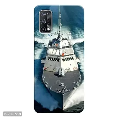 Dugvio? Printed Designer Matt Finish Hard Back Cover Case for Realme X7 - Navy Ship