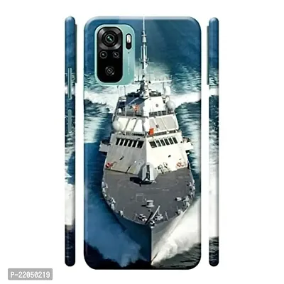 Dugvio? Printed Designer Back Cover Case for Xiaomi Redmi Note 10S / Redmi Note 10 - Navy Ship-thumb0