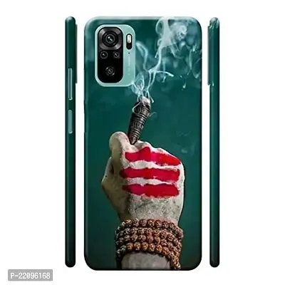 Dugvio? Printed Hard Back Case Cover for Xiaomi Redmi Note 10 / Redmi Note 10S (Bhole, Angry Shiva, Shiva Chillum)