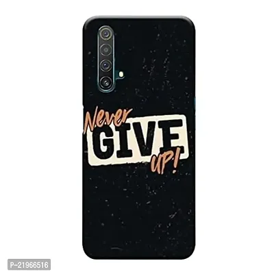 Dugvio? Poly Carbonate Back Cover Case for Realme X3 / Realme X3 Super Zoom - Never Give up Motivation Quotes