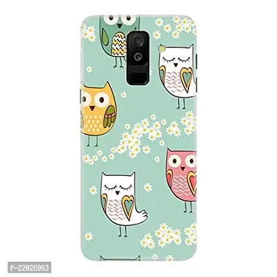Dugvio? Printed Cute Owl Designer Hard Back Case Cover for Samsung Galaxy A6 Plus/Samsung A6 Plus (2018) (Multicolor)