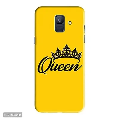 Dugvio? Polycarbonate Printed Colorful Queen Crown with Yellow Base Designer Hard Back Case Cover for Samsung Galaxy A6 / Samsung A6 (2018)/ SM-A600F/DS (Multicolor)