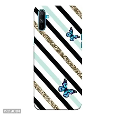 Dugvio? Printed Designer Back Cover Case for Realme C3 - Glitter Effect with butterfuly-thumb0