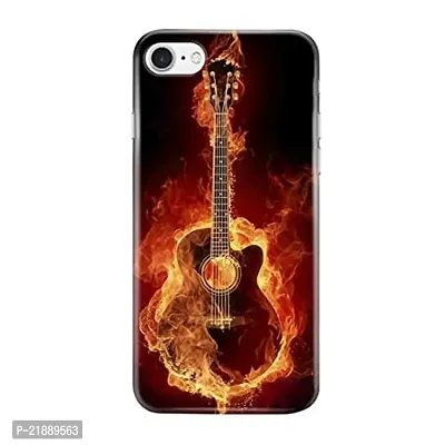 Dugvio Polycarbonate Printed Colorful Guitar Fire Effect Designer Hard Back Case Cover for Apple iPhone 7 / iPhone 7 (Multicolor)