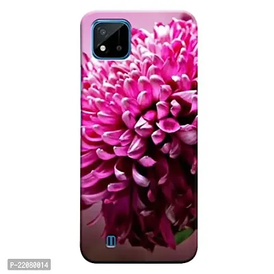 Dugvio? Printed Designer Matt Finish Hard Back Cover Case for Realme C20 / Realme C20A / Realme C11 (2021) - Pink Flower Art