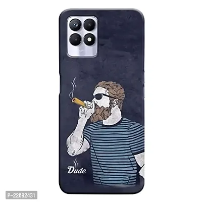 Dugvio? Printed Hard Back Case Cover for Realme 8i (Smoking Man Dude Style)-thumb0