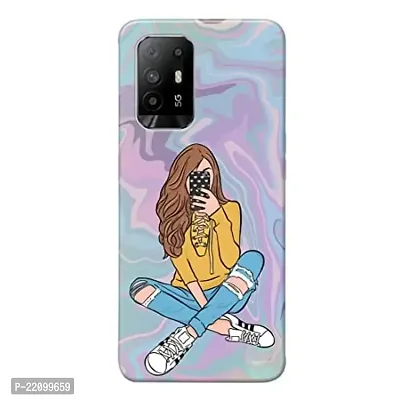 Dugvio? Printed Designer Back Case Cover for Oppo F19 Pro + 5G (Selfie Queen, Beautiful Girl)-thumb0