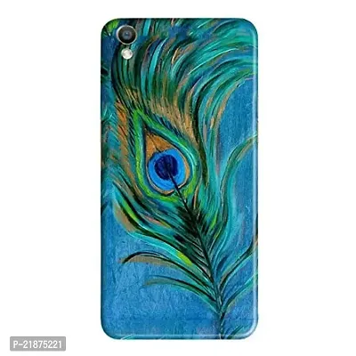 Dugvio Printed Colorful Peacock Feather, Mor Pankh Designer Back Case Cover for Oppo A37 (Multicolor)