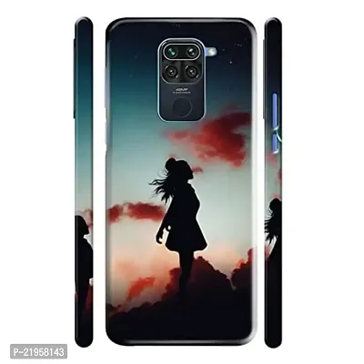 Dugvio? Polycarbonate Printed Hard Back Case Cover for Xiaomi Redmi Note 9 (Girl in Moon)